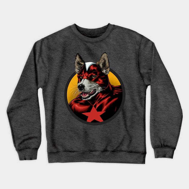 Red Guarddog Crewneck Sweatshirt by ThirteenthFloor